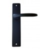 Ensemble/Plaque LUNEL Aluminium Noir Mat Sans Trou 195