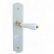 1/2 Ensemble/Plaque CANON Porcelaine BLANC/Laiton Poli Conda