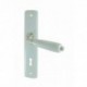 1/2 Ensemble/Plaque FIGEAC Porcelaine BLANC Serrure