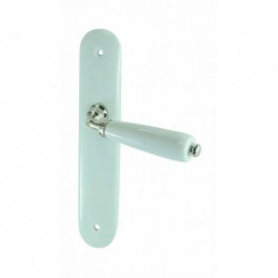 1/2 Ensemble/Plaque SOLIGNAC Porcelaine BLANC Sans Trou
