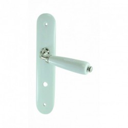 1/2 Ensemble/Plaque SOLIGNAC Porcelaine BLANC Deconda