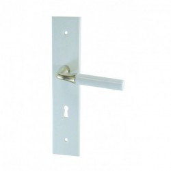 1/2 Ensemble/Plaque EUROPE Porcelaine BLANC Serrure
