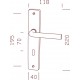 Ensemble/Plaque EASY Inox Mat Serrure 195 mm