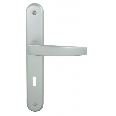 Ensemble/Plaque AVORIAZ Aluminium Anodisé Argent Serrure 195