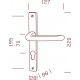 Ensemble/Plaque ETROITE BASIQUE 1 Col Long sur Saillie réduite Alu BLANC Cylindre