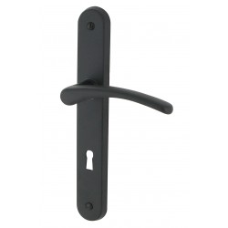 Ensemble/Plaque CLUSES Aluminium NOIR MAT Serrure 195