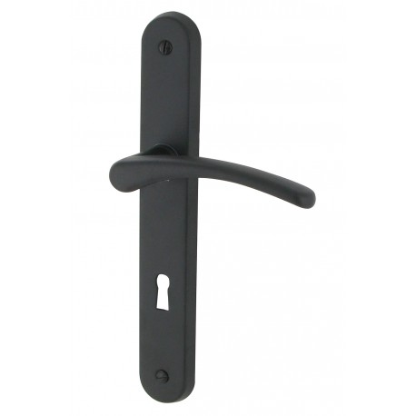 Ensemble/Plaque CLUSES Aluminium NOIR MAT Serrure 195