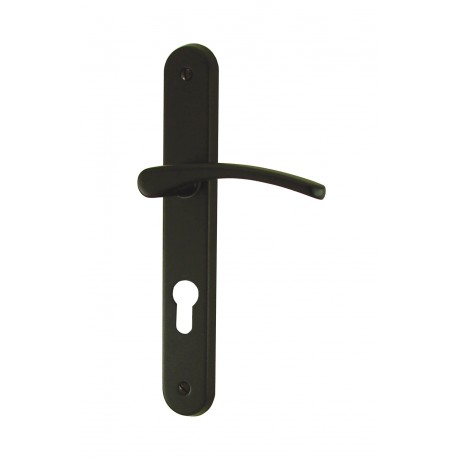Ensemble/Plaque CLUSES Aluminium NOIR MAT Cylindre 195