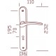 Ensemble/PLaque CLUSES Alu/Acier Laqué BLANC Cylindre 195