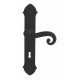 Ensemble/Plaque CHEVERNY Fer Noir Serrure 195