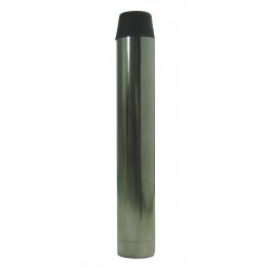 Butée de plinthe tube 100 mm Aluminium Nickelé Satiné