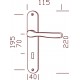 Ensemble/Plaque BRIANCON Alu/Acier BLANC Serrure 195