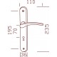 Ensemble/Plaque CLUSES Aluminium Anodisé Argent Cylindre 195