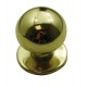 1 Bouton de Meuble BOULE SUR PLATINE Ø 30mm Laiton poli