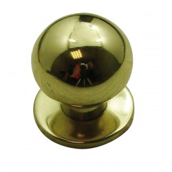 1 Bouton de Meuble BOULE SUR PLATINE Ø 30mm Laiton poli