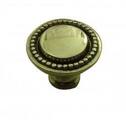 1 Bouton de Meuble EMPIRE PLAT Ø 30mm Laiton Poli