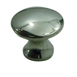 1 Bouton de Meuble BOMBE Inox Brillant D25mm