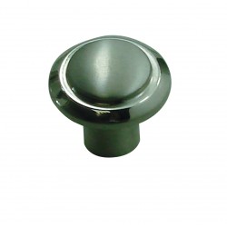 1 Bouton de Meuble LISERET Inox Satiné & Brillant D25mm