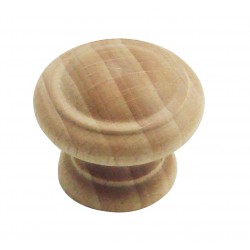 1 Bouton de Meuble LISERET Bois Brut Ø 40mm