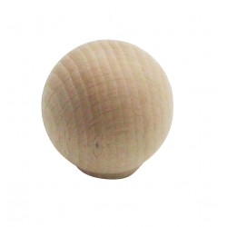 1 Bouton de Meuble BOULE Bois Brut Ø 35mm