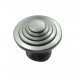 1 Bouton de Meuble TOUPIE Ø 30mm Laiton Nickelé Satiné