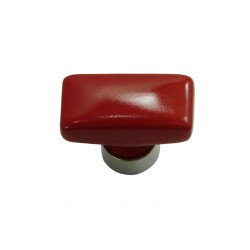 1 Bouton de Meuble RECTANGLE Porcelaine ROUGE 34x17
