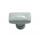 1 Bouton de Meuble RECTANGLE Porcelaine BLANC 34x17