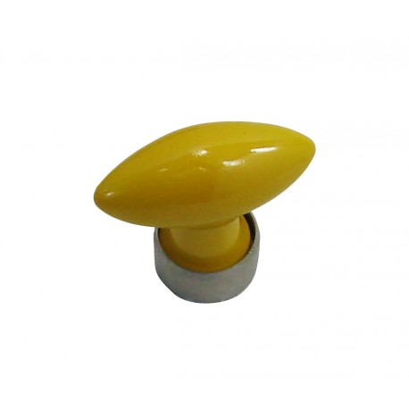 1 Bouton de Meuble OLIVE Porcelaine JAUNE D'OR Ø 40mm