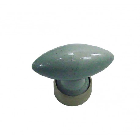 1 Bouton de Meuble OLIVE Porcelaine CIMENT Ø 40mm