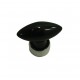 1 Bouton de Meuble OLIVE Porcelaine NOIR BRILLANT L 40 mm