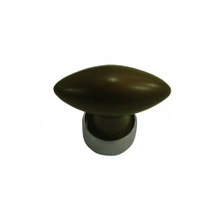 1 Bouton de Meuble OLIVE Porcelaine CHOCOLAT L 40 mm