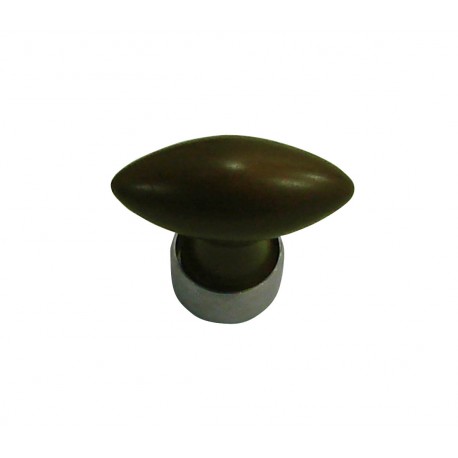 1 Bouton de Meuble OLIVE Porcelaine CHOCOLAT L 40 mm