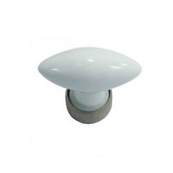 1 Bouton de Meuble OLIVE Porcelaine BLANC L 40mm