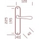 Ensemble/Plaque EQUINOXE Zamak Nickelé Satiné Serrure 195