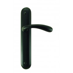 Ensemble/Plaque MONACO Zamak NOIR MAT Sans Trou 195