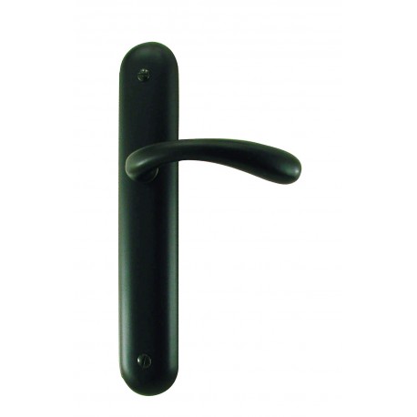 Ensemble/Plaque MONACO Zamak NOIR MAT Sans Trou 195