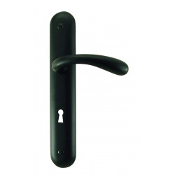 Ensemble/Plaque MONACO Zamak NOIR MAT Serrure 195