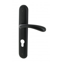 Ensemble/Plaque MONACO Zamak NOIR MAT Cylindre 195
