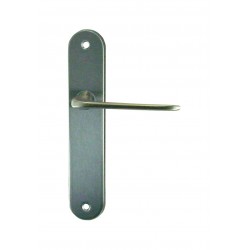 Ensemble/Plaque FUNNY Zamak Nickelé Satiné Sans Trou 165
