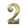 Chiffre 2 Laiton Poli H.67mm