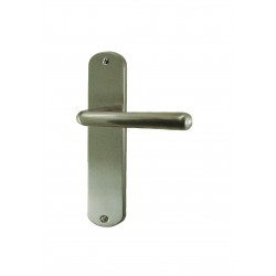 Ensemble/Plaque RONDO Aluminium Nickelé Satiné Sans Trou 165