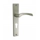 Ensemble/Plaque TRAPEZE Aluminium Nickelé Satiné Cylindre195