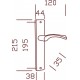 Ensemble/Plaque TRAPEZE Aluminium Nickelé Satiné Conda 195