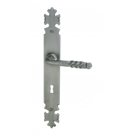 Ensemble/Plaque BREST Fer Gris Serrure 195