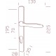 Ens/Plaque MODENA Alu BLANC Col Normal Femelle + Saillie réduite Male Cylindre