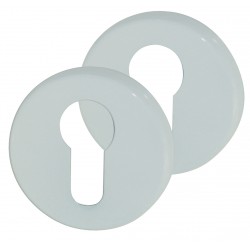 2 Rosaces de Fonction Aluminium Epoxy BLANC Cylindre
