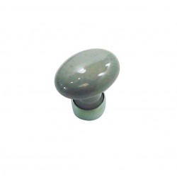1 Bouton de Meuble OVALE Porcelaine CIMENT Ø 35mm