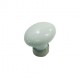 1 Bouton de Meuble OVALE Porcelaine BLANC Ø 35mm