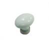 1 Bouton de Meuble OVALE Porcelaine BLANC Ø 35mm