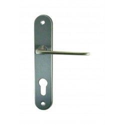 Ensemble/Plaque FUNNY Zamak Nickelé Satiné 195 CYLINDRE